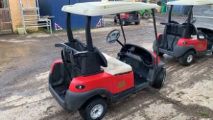 CLUBCAR ELECTRIC GOLF BUGGY, NON RUNNER, NO BATTERIES, INCOMPLETE YEAR 2004, NO KEYS. LOT