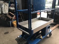 POWER TOWER SCISSOR LIFT ACCESS UNIT, YEAR 2017, DIRECT FROM LOCAL COMPANY WHO ARE NOW HIRING ALL