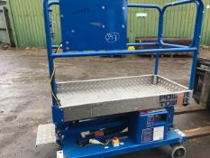 POWER TOWER SCISSOR LIFT ACCESS UNIT, YEAR 2016, DIRECT FROM LOCAL COMPANY WHO ARE NOW HIRING ALL