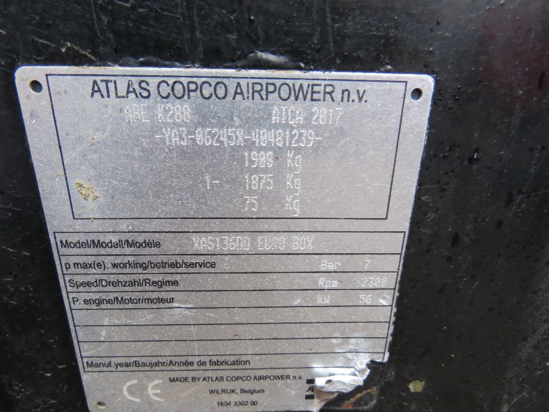 Atlas Copco 136DD large output compressor, yr2004 FROM VISUAL INSPECTION APPEARS TO BE COMPLETE, - Image 2 of 6