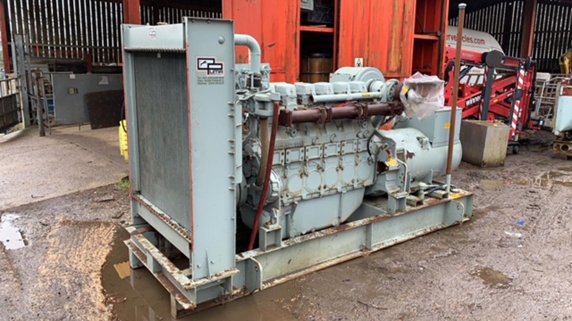 DORMAN 6 CYLINDER DIESEL ENGINED GENERATOR, FROM PAPERWORK BELIEVED TO BE 500KVA APPROX. 590HP