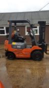 TOYOTA 7FG181.8 GAS POWERED FORKLIFT TRUCK, YEAR 2006, 4.3 METRE CONTAINER SPEC MAST WITH SIDE
