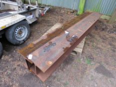 2X HEAVY STEEL GIRDERS 9FT LENGTH APPROX.