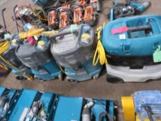 4 X MAKITA 110VOLT POWERED VACUUMS