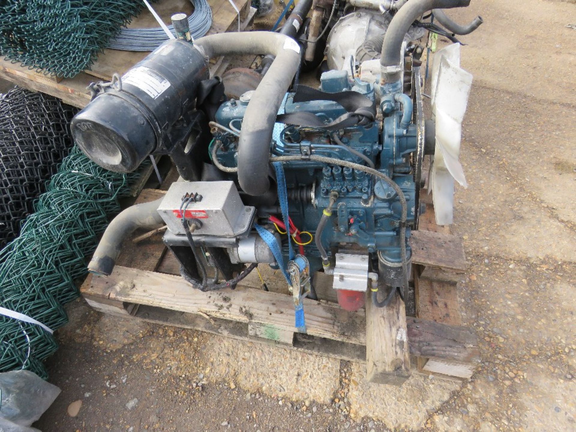 Kubota V1505-E 4-cylinder diesel engine. Untested, condition unknown.