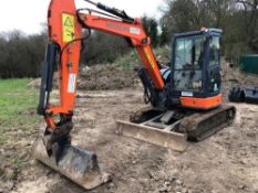 HITACHI ZAXIS ZX48U-5A CLR 5 TONNE EXCAVATOR, YEAR 2015 WITH 4 X BUCKETS AS SHOWN. 3947 REC HRS.