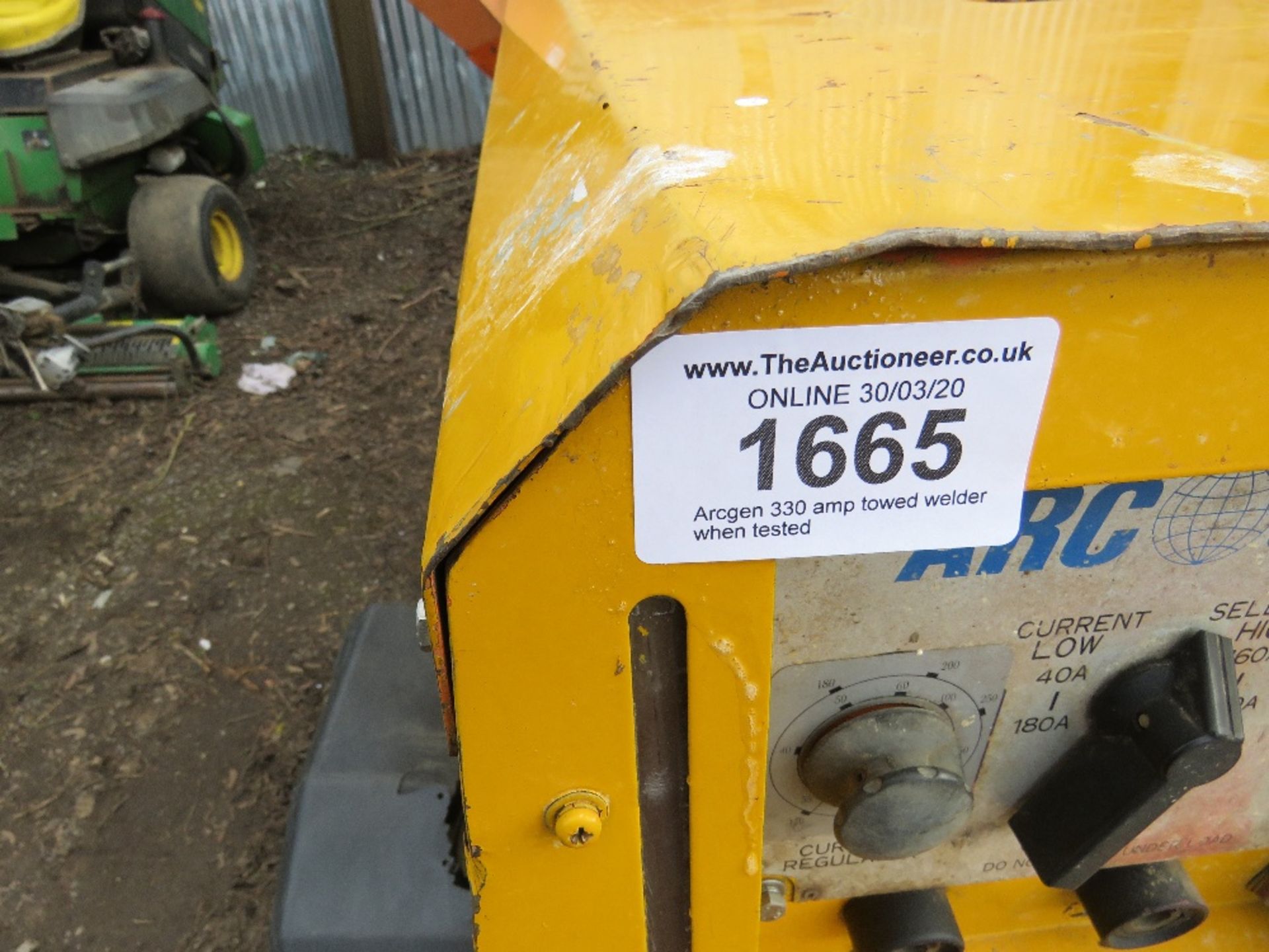 Arcgen 330 amp towed welder, - Image 5 of 5