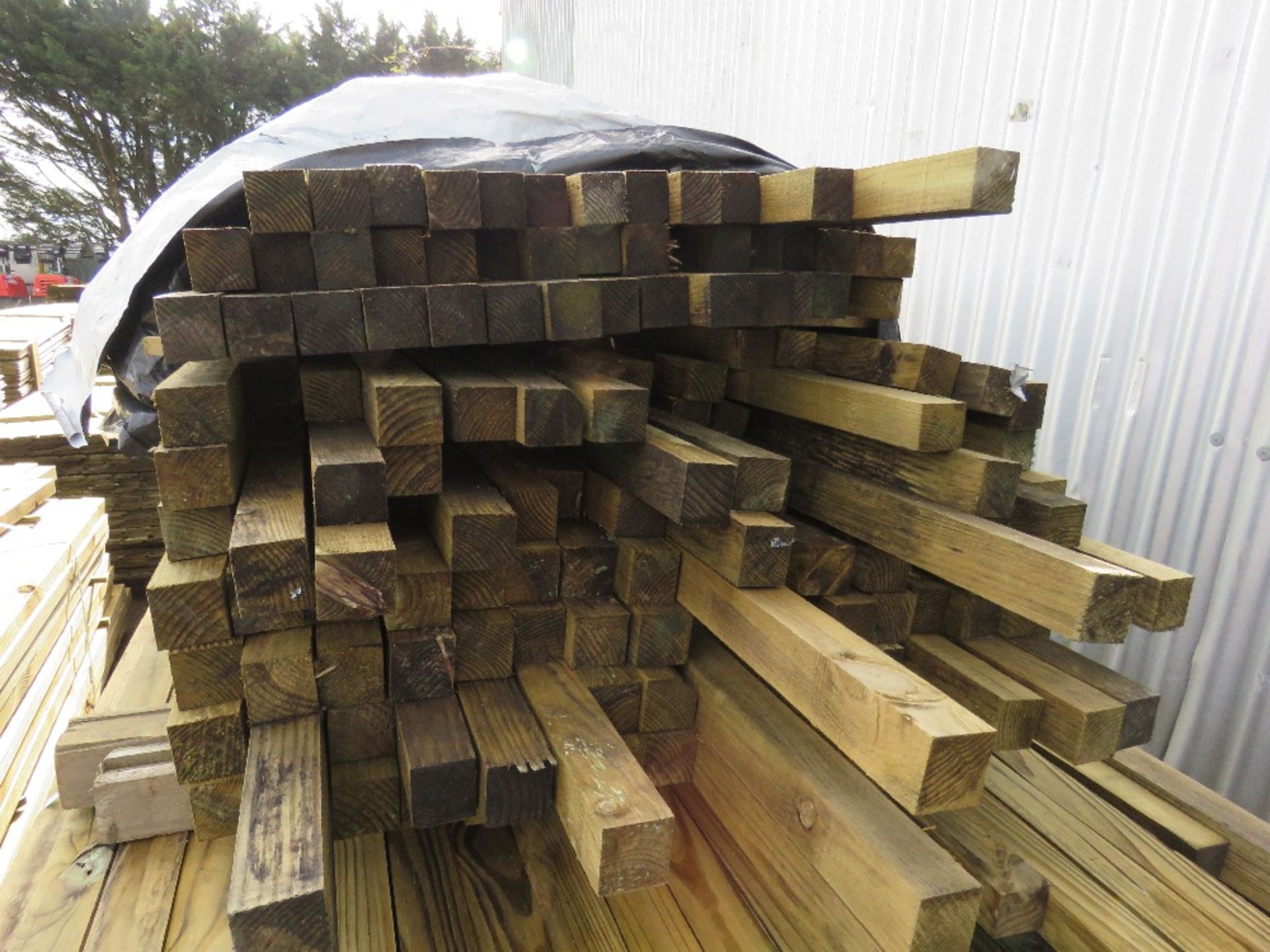 2no. Large packs of timber posts - Image 2 of 3