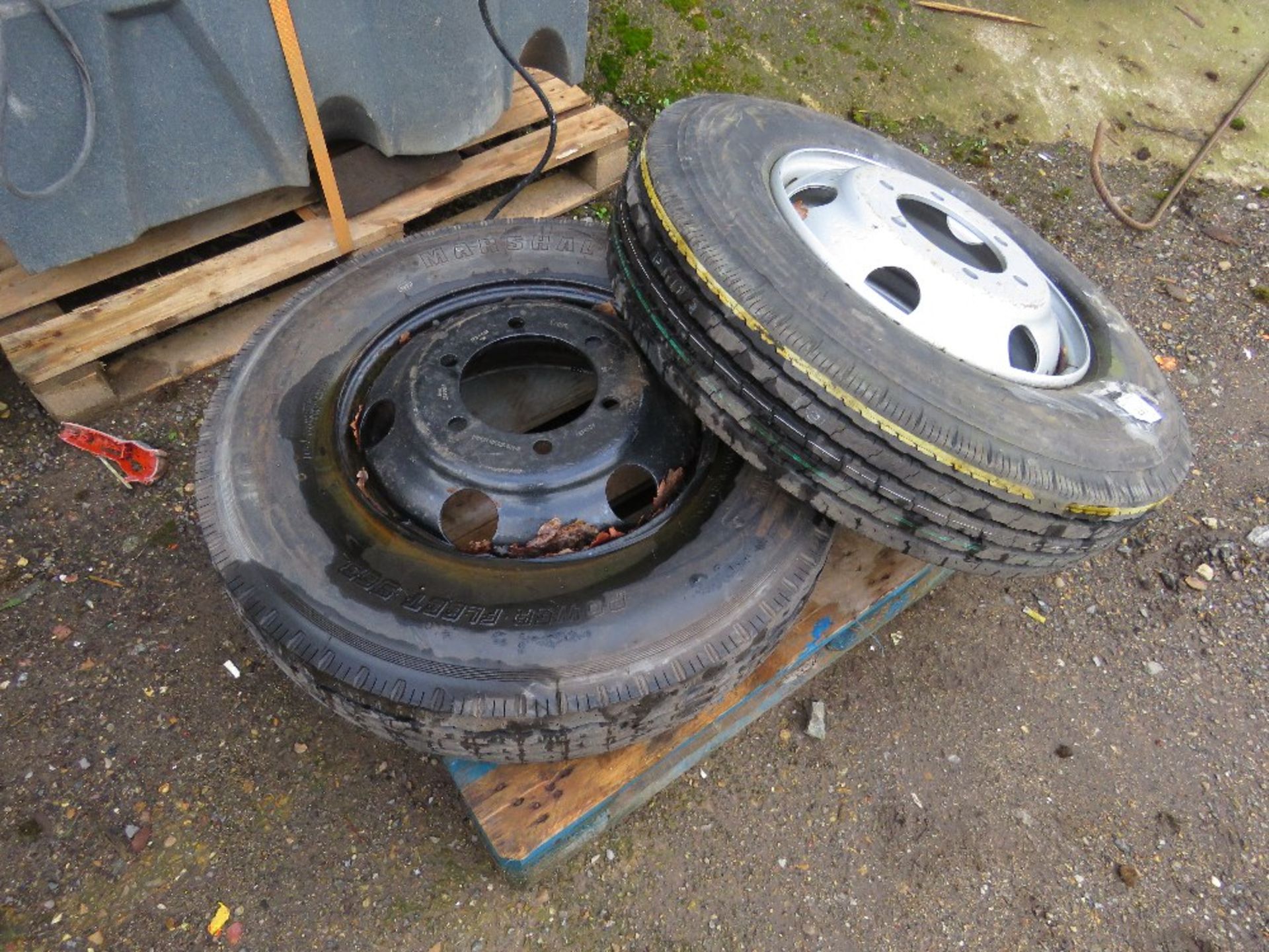 2no. 8.5/R17.5 lorry wheels and tyres