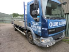 DAF 45.150LF drop side scaffold lorry, reg. MX51 MJY,