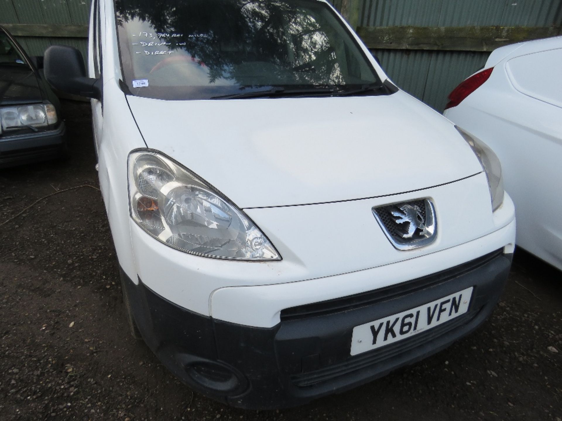 Peugeot panel van, reg. YK61 VFN, 173,784 rec. miles. - Image 2 of 6