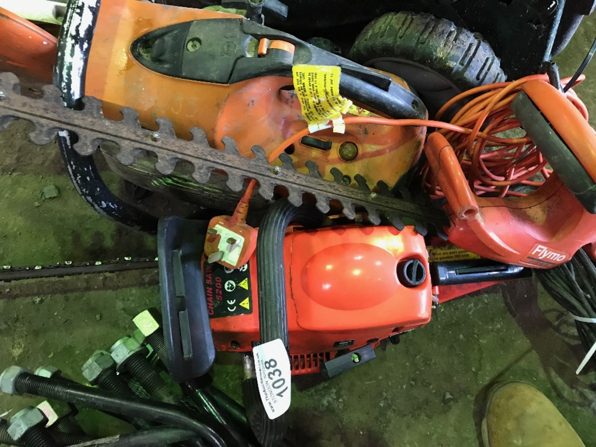 Chainsaw, hedge cutter and Stihl petrol saw