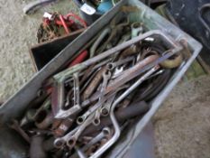 2no. Boxes of spanners and tools