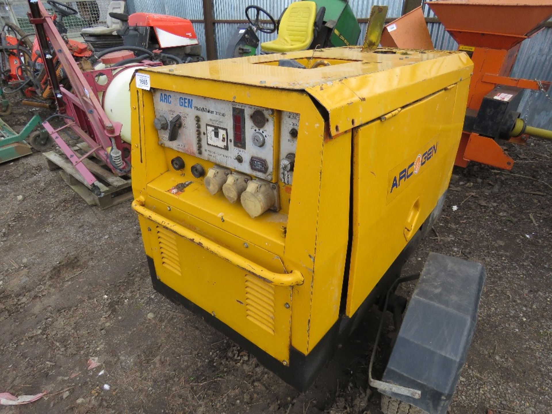 Arcgen 330 amp towed welder,