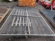 Pair of mesh covered yard gates, 3m width each, 2.35m height