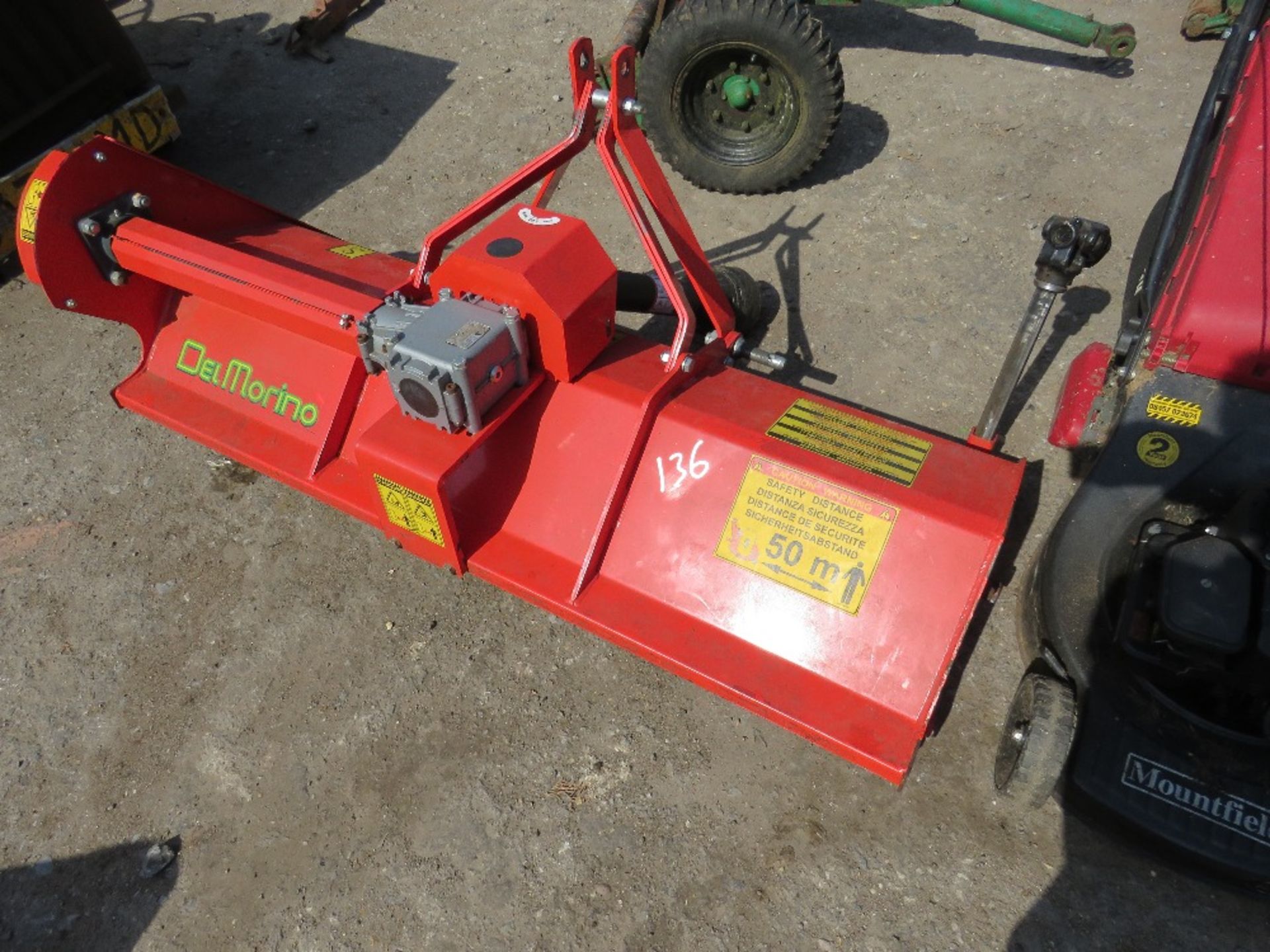 DELMORINO FUNNY 132S FLAIL MOWER FOR COMPACT TRACTOR YR 2015 1.3M WIDTH