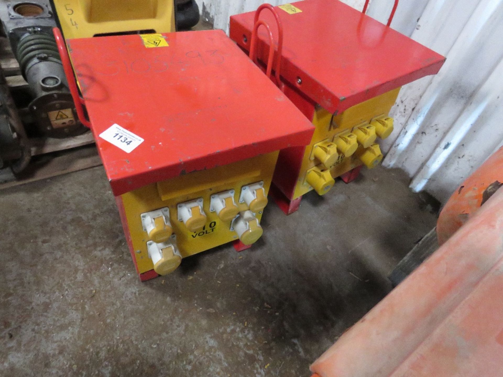 2 X 10KVA RATED SITE TRANSFORMERS. All items "sold as seen" or "sold as is" with no warranty given