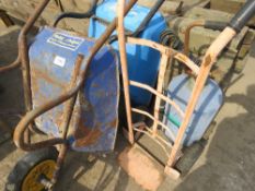 SACK BARROW, 2 X WHEEL BARROWS PLUS AIR TANK