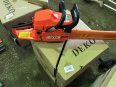 4no. Deko petrol engined chainsaws, boxed