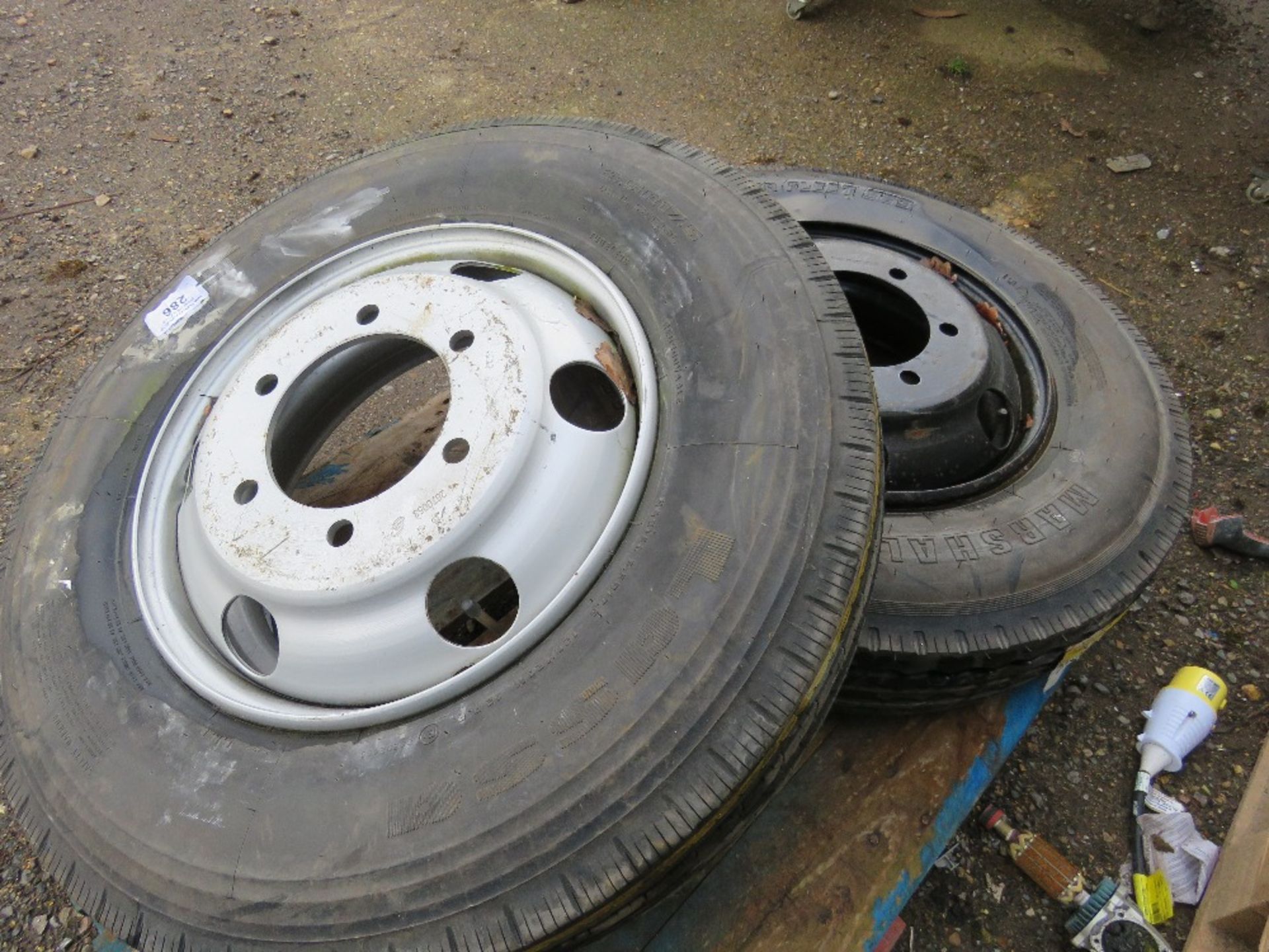 2no. 8.5/R17.5 lorry wheels and tyres - Image 2 of 2