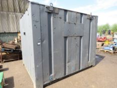 SECURE STEEL CONTAINER WITH KEYS 10FTX8FT APPROX.