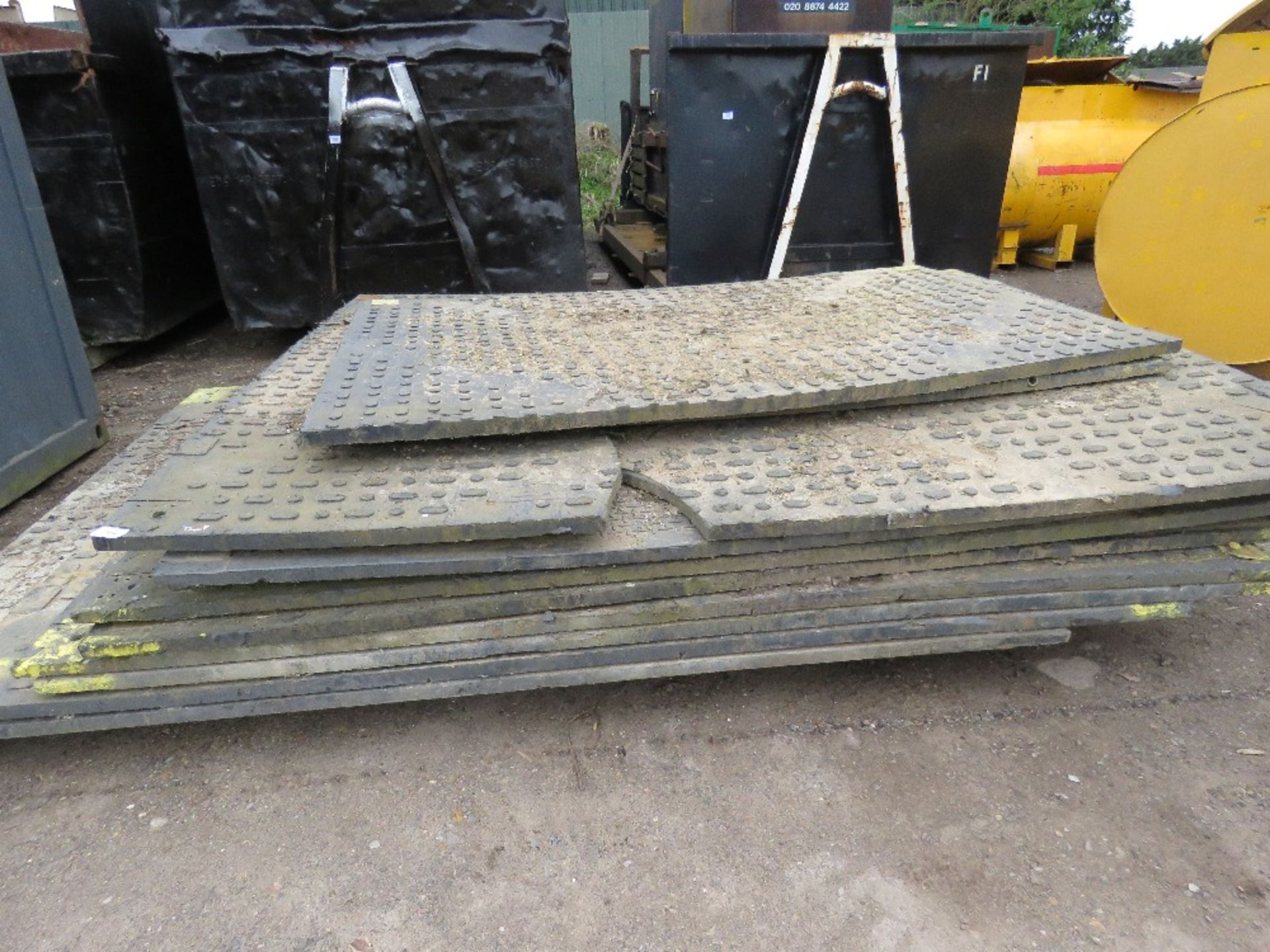 Qty of heavy duty plastic bog/track mats