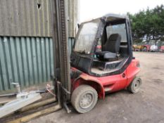 LINDE 4 TONNE DIESEL FORKLIFT WITH LONG TINES,