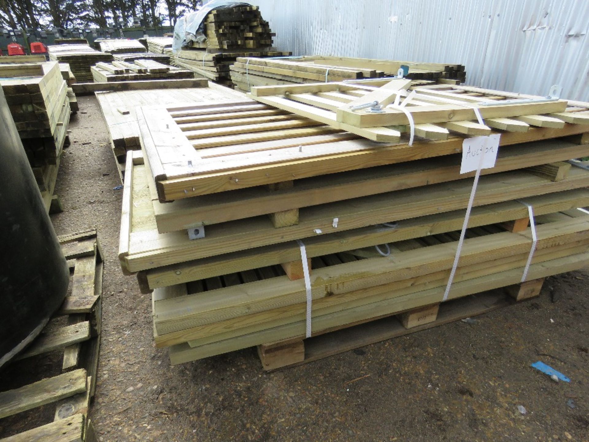 9no. Assorted wooden garden gates, mostly 1.8m x1m - Image 2 of 3