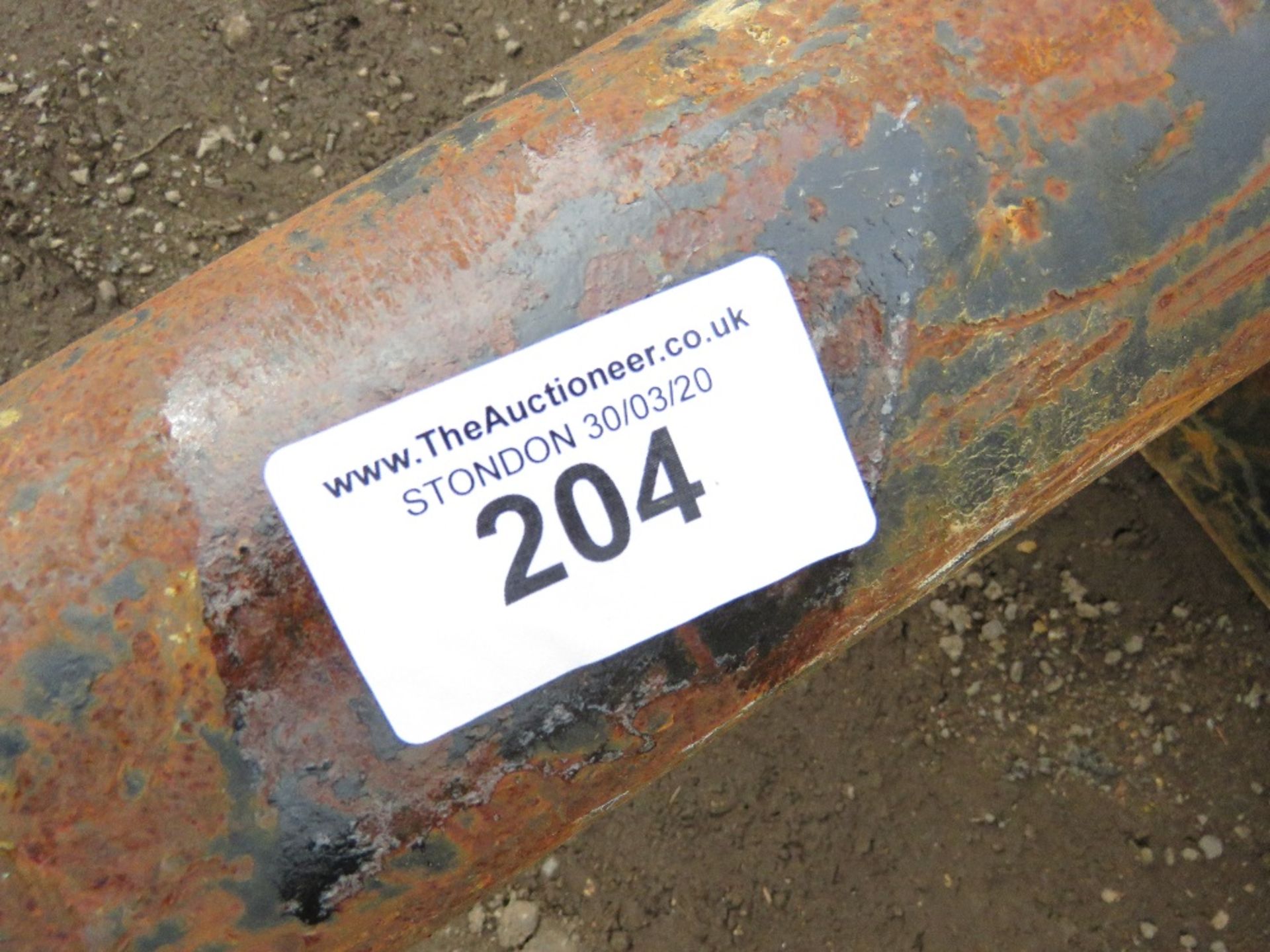 Set of Keen excavator-mounted pallet forks, yr2014, on 65mm pins, untested - Image 5 of 5