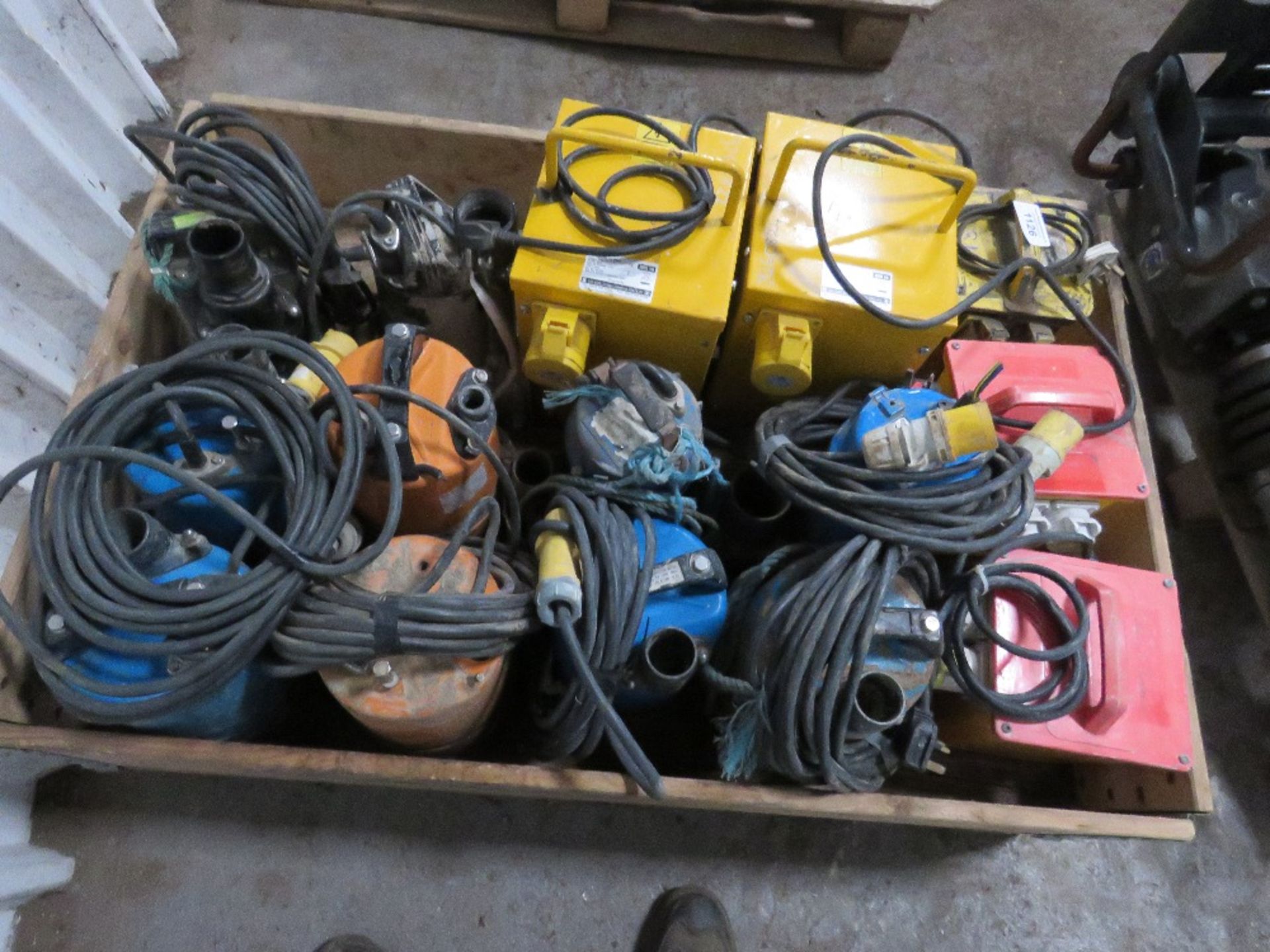 5 X ASSORTED TRANSFORMERS PLUS 10 X SUBMERSIBLE WATER PUMPS. All items "sold as seen" or "sold as - Image 2 of 3