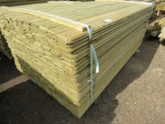 Pack of shiplap timber cladding, 1.73m length x 10cm wide approx.