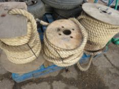 3no. Rolls of hessian/sizal rope