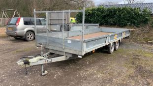 BATESON 18FT DROP SIDE TRAILER, YEAR 2016, WITH RAMPS, 2600KG RATED, OWNED BY VENDOR FROM NEW.