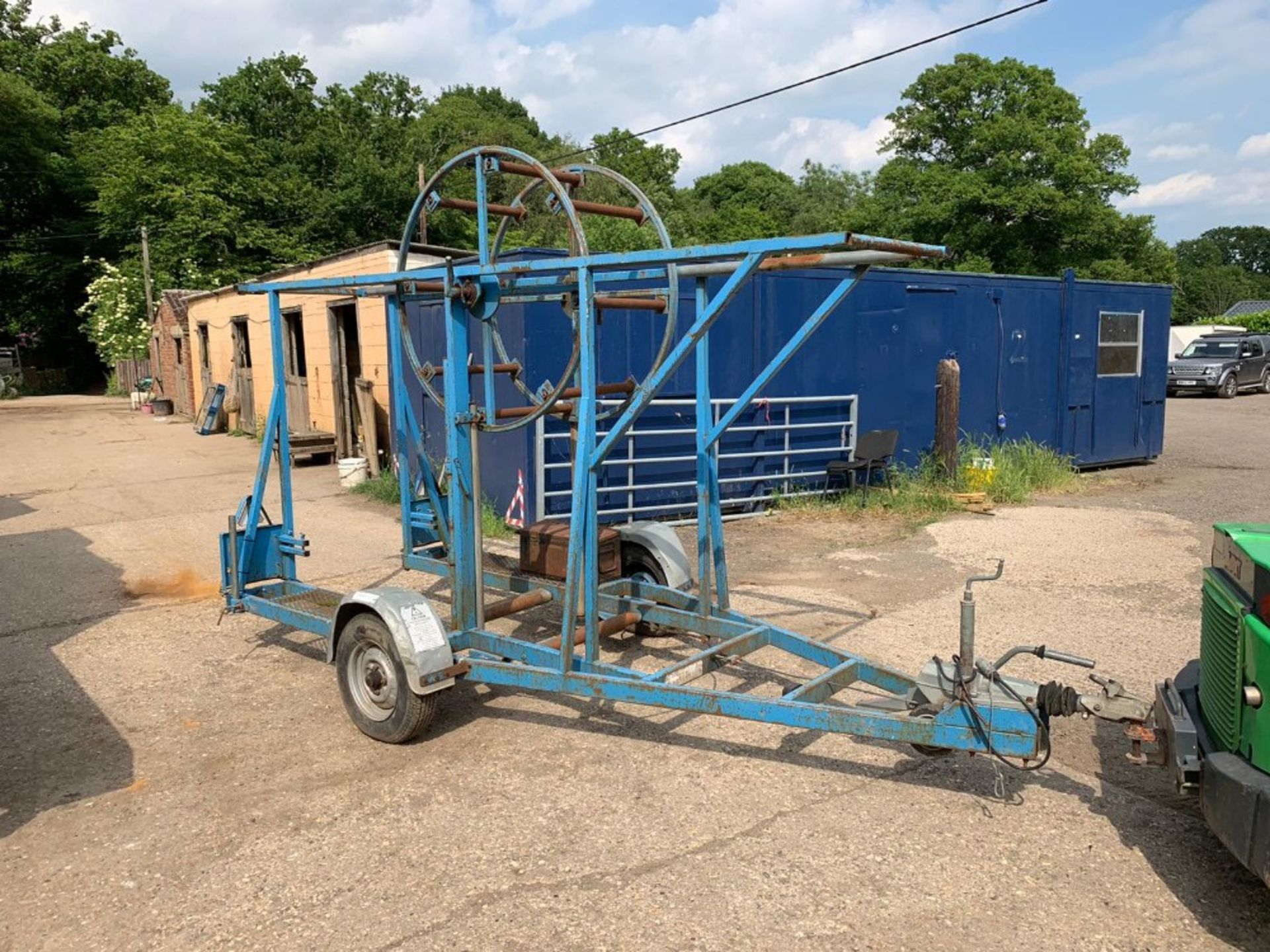 STEVE VICK CABLE REEL TRAILER. BRAKED R STEVE VICK CABLE REEL TRAILER. BRAKED REAR LED LIGHTS, GOOD