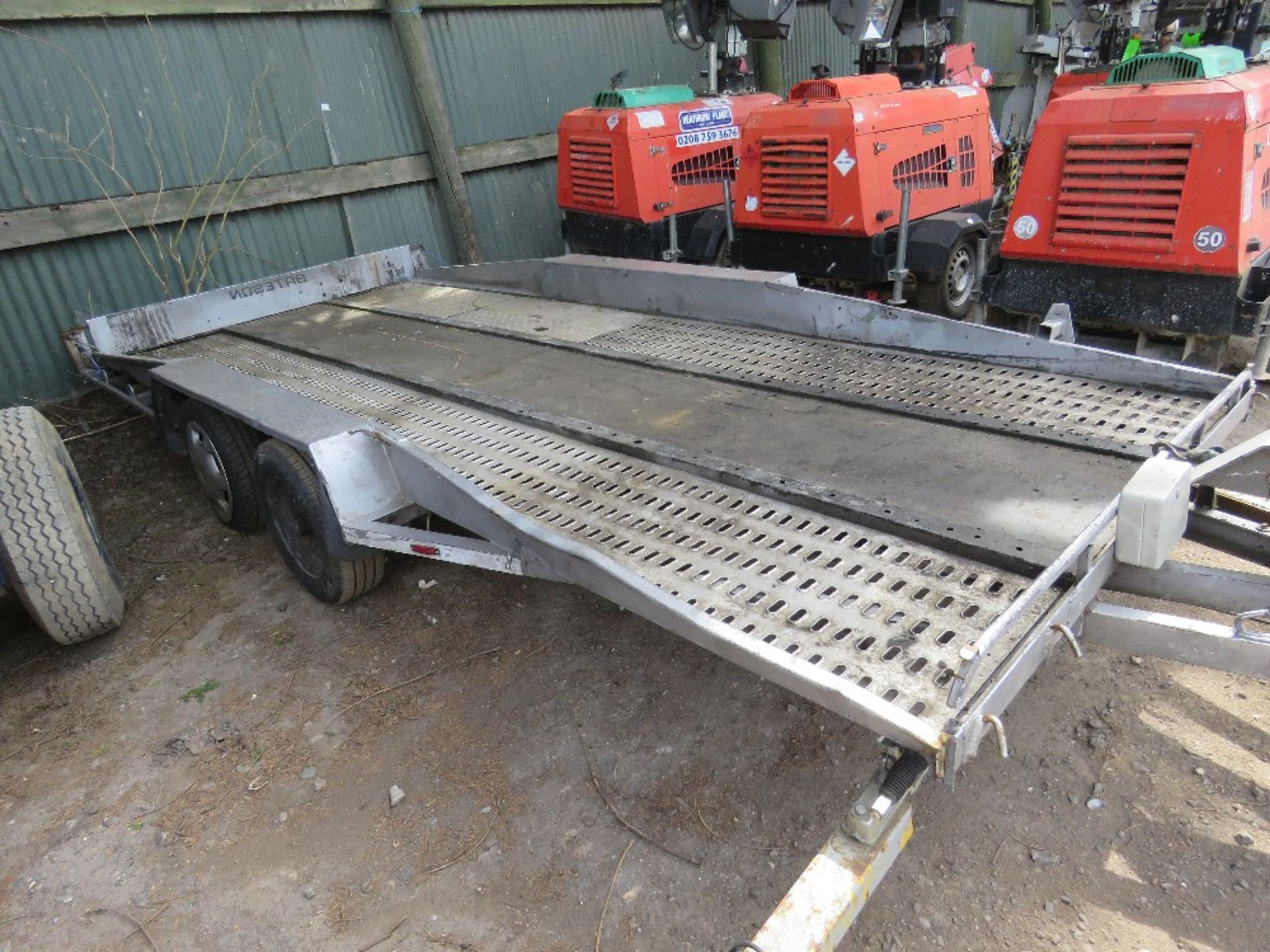 BATESON TILT BED CAR TRAILER, 16FT APPROX WITH WINCH - Image 2 of 6