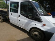 FORD TRANSIT DOUBLE CAB TIPPER REG: HK12DLU TESTED TILL 16/08/2020, 157,482 REC MILES. DIRECT EX