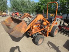 KUBOTA B720O HST 4WD COMPACT TRACTOR WITH FOREND LOADER GRASS TYRES, WHEN TESTED WAS SEEN TO START A