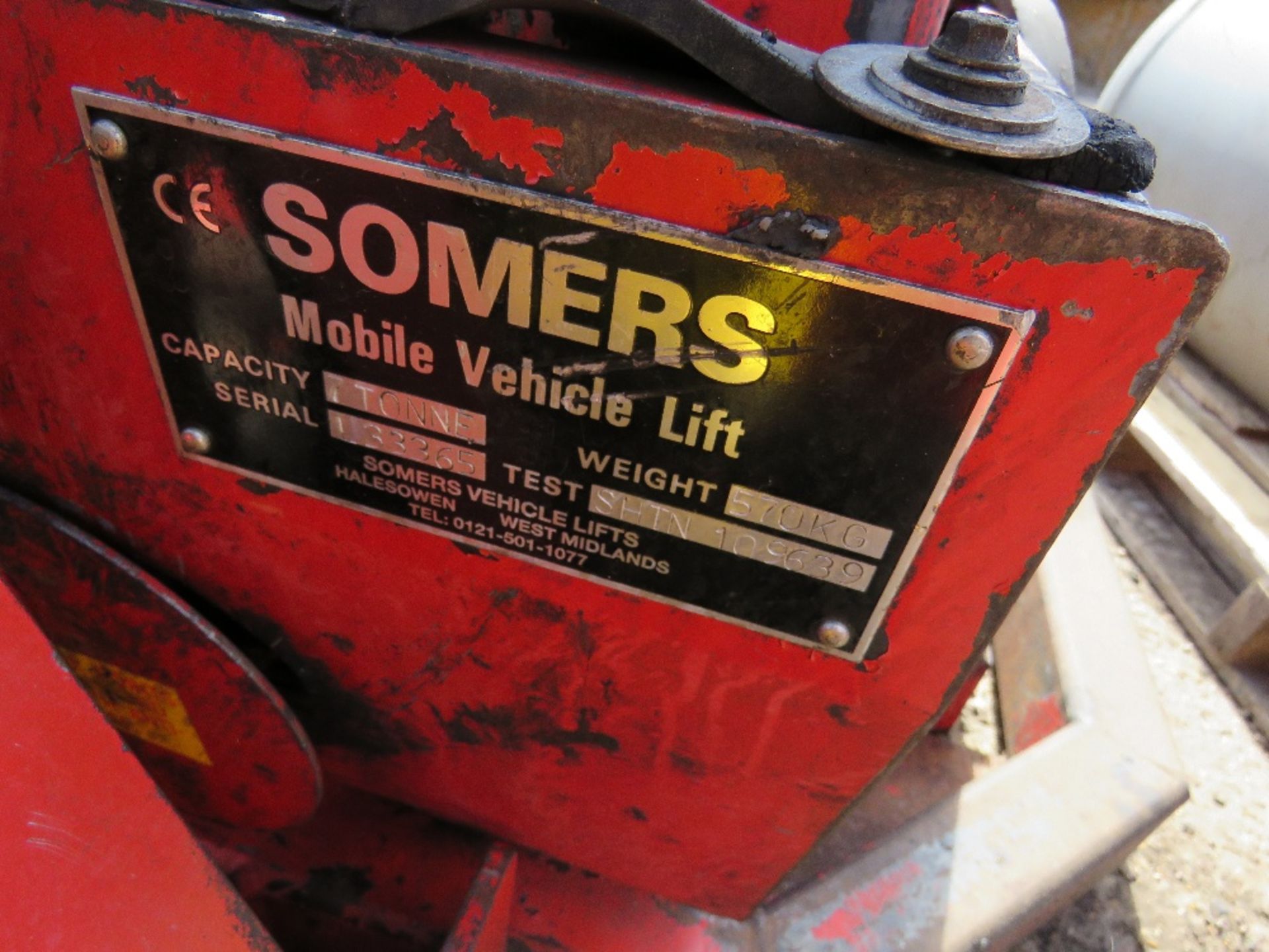 SET OF 4 X SOMERS PORTABLE COLUMN LIFT UNITS FOR COMMERCIAL VEHICLES, 7 TONNE RATED CAPACITY, EX COM - Image 5 of 6
