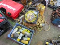 QUANTITY OF 110VOLT PLUGS, LEADS AND A TRANSFORMER, DIRECT FROM COMPANY LIQUIDATION