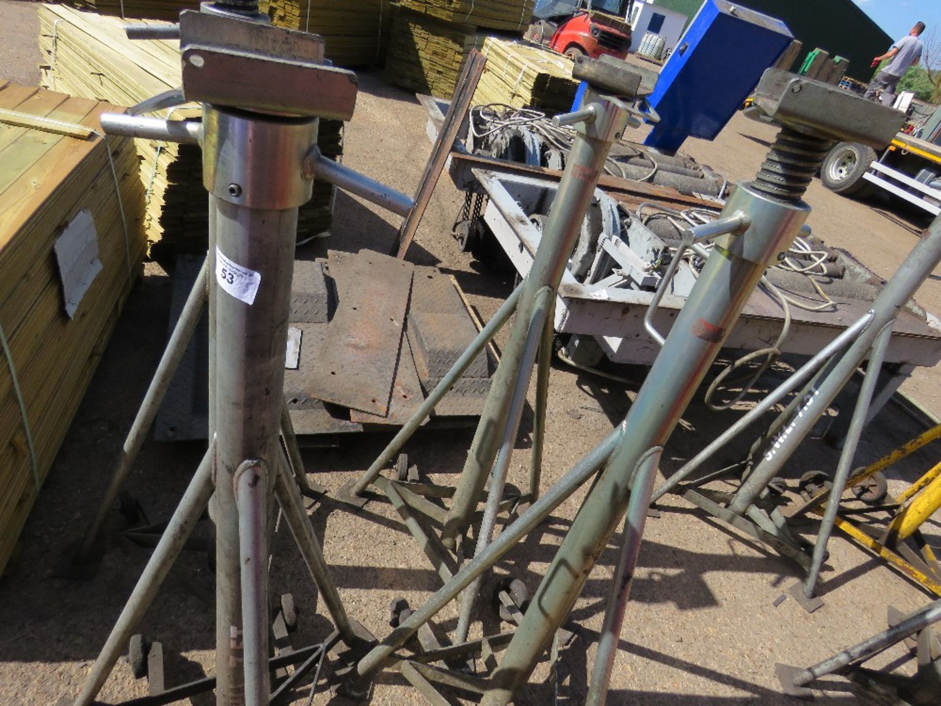 SET OF 4 X SOMERS TOTAL KARE HIGH REACH 7.5TONNE RATED AXLE SUPPORT STANDS, EX COMPANY LIQUIDATION