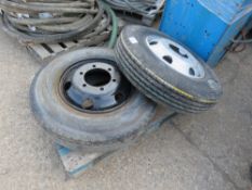 2no. 8.5/R17.5 lorry wheels and tyres