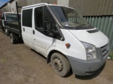 FORD TRANSIT 100T350 DOUBLE CAB TIPPER (TIPPER NOT SEEN WORKING) REG:NH57 DNU, 240, 937 REC MILES, T