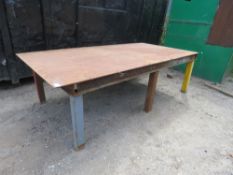 Heavy duty steel welding table