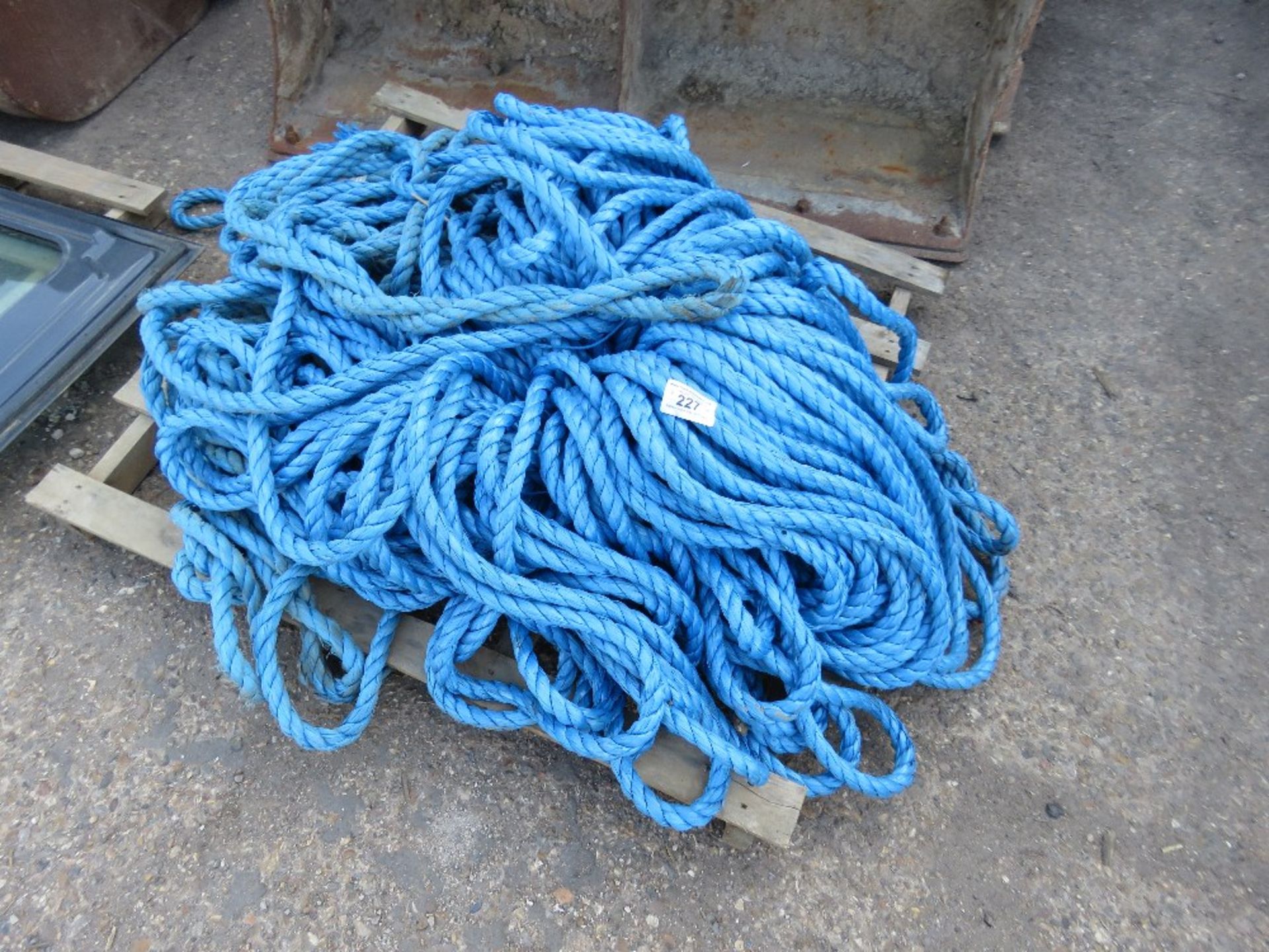Pallet of heavy duty nylon rope