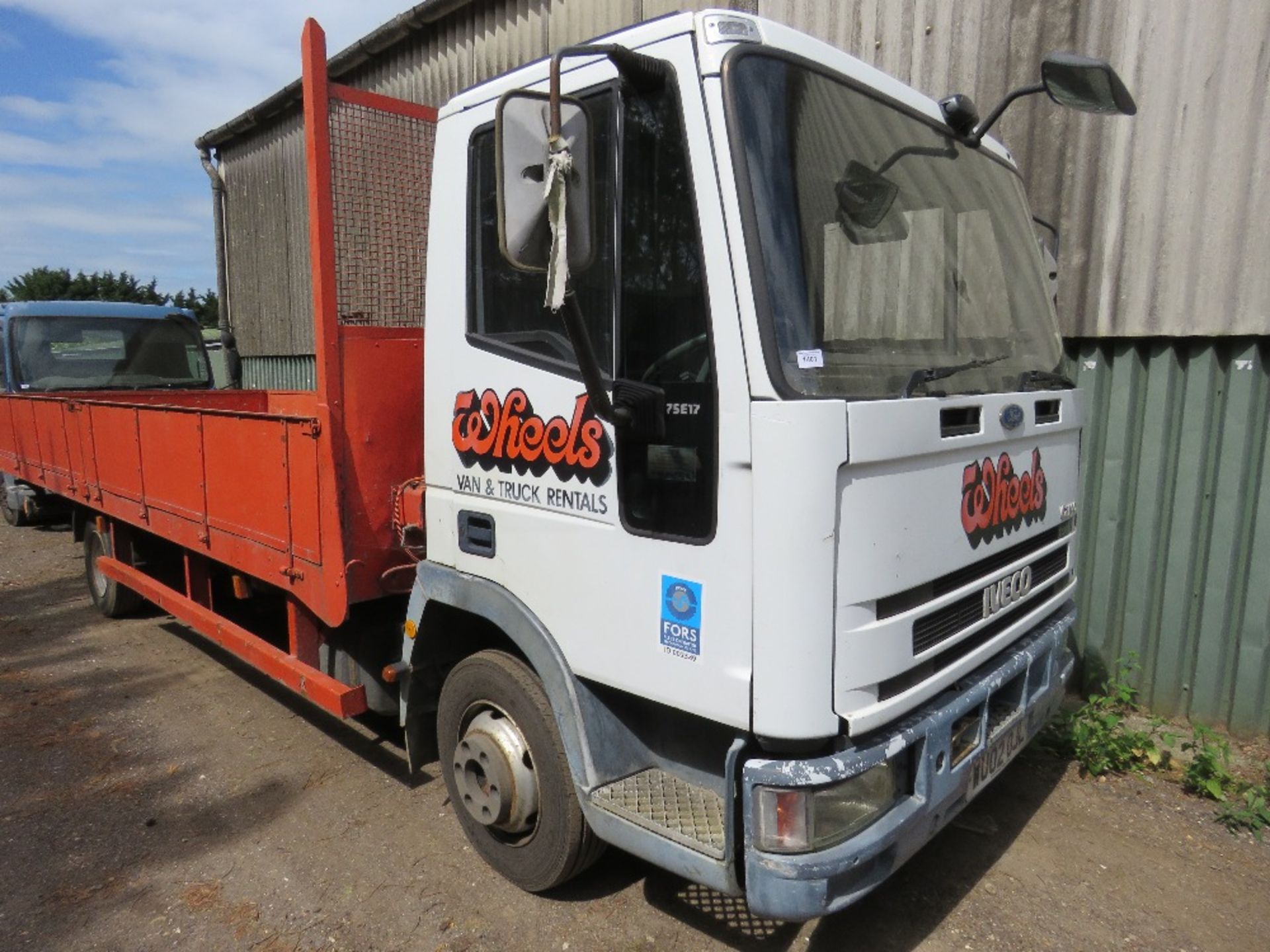 Iveco Cargo Tector drop side 7500Kg truck, 20ft body, Reg. WU02 OJL, 231,362 rec.kms. Runs, drives,