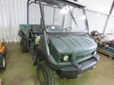 KAWASAKI DIESEL MULE UTILITY VEHICLE WHEN TESTED WAS SEEN TO START, DRIVE, STEER AND BRAKE