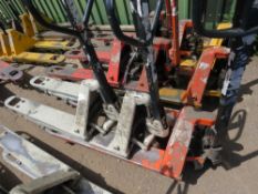 3 X HYDRAULIC PALLET TRUCKS, EX COMPANY LIQUIDATION