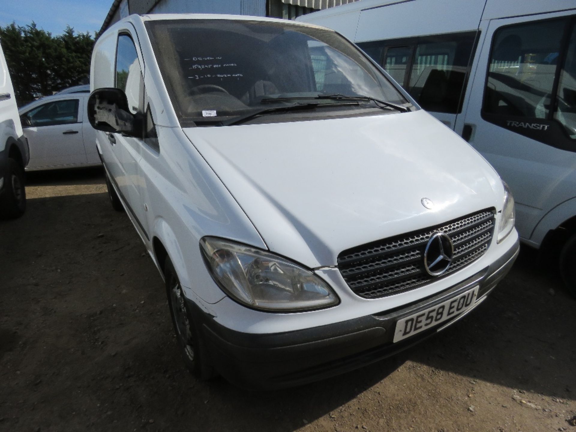 MERCEDES VITO PANEL VAN REG:DE58 EOU, 157,295 REC MILES. WHEN TESTED WAS SEEN TO DRIVE, STEER AND BR