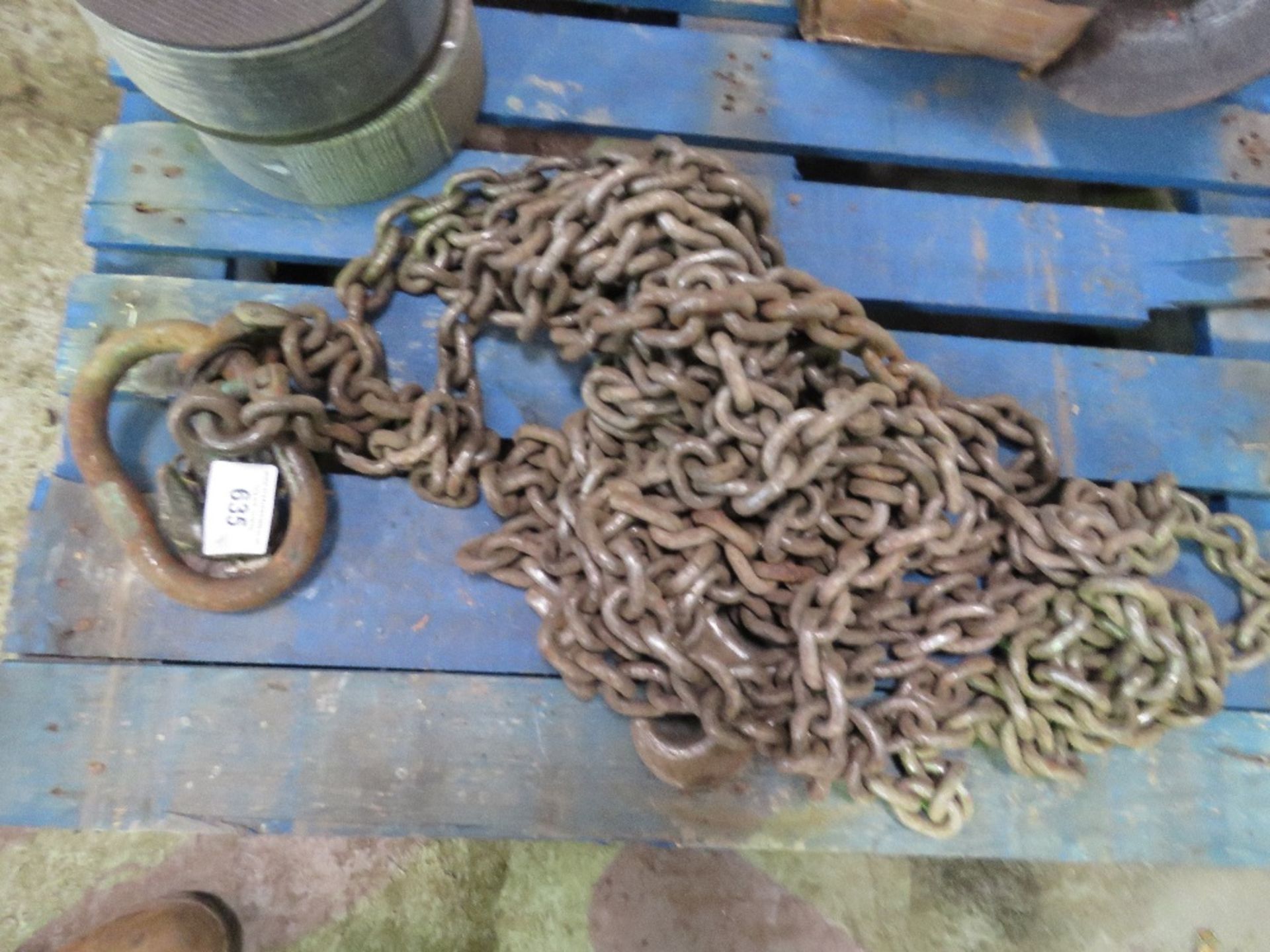 SET OF 2 LEGGED LIFTING CHAINS WITH SHORTNERS, UNTESTED