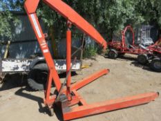 KAISER KRAFT HEAVY DUTY ENGINE CRANE, WHEN TESTED WAS SEEN TO PUMP UP. . All items "sold as seen" or